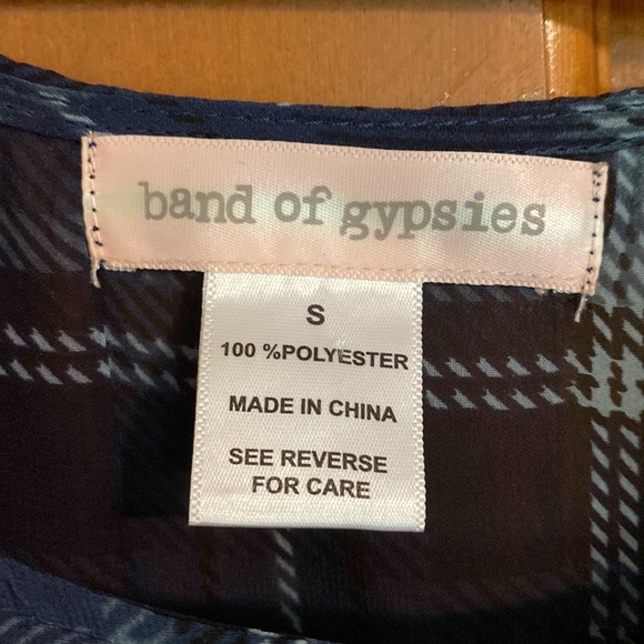 Band of Gypsies Sheer Blue Babydoll Dress with Slip - Picture 7 of 7